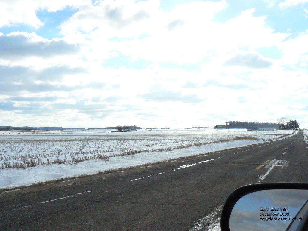 Winter roads in Augusta Wisconsin