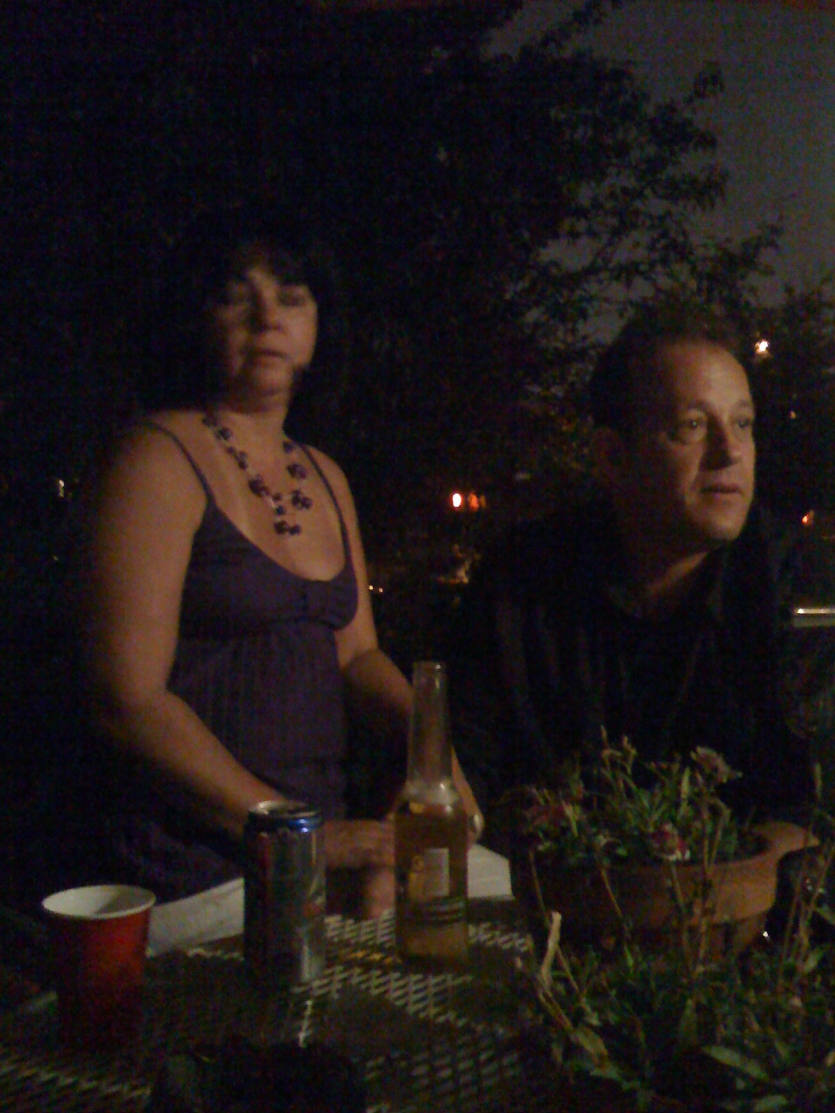 Helenice and Rogerio at Rose's on Helton's birthday