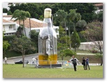 accident in a bottle sculpture
