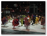 The Brazilian folk dancers twirl with delight