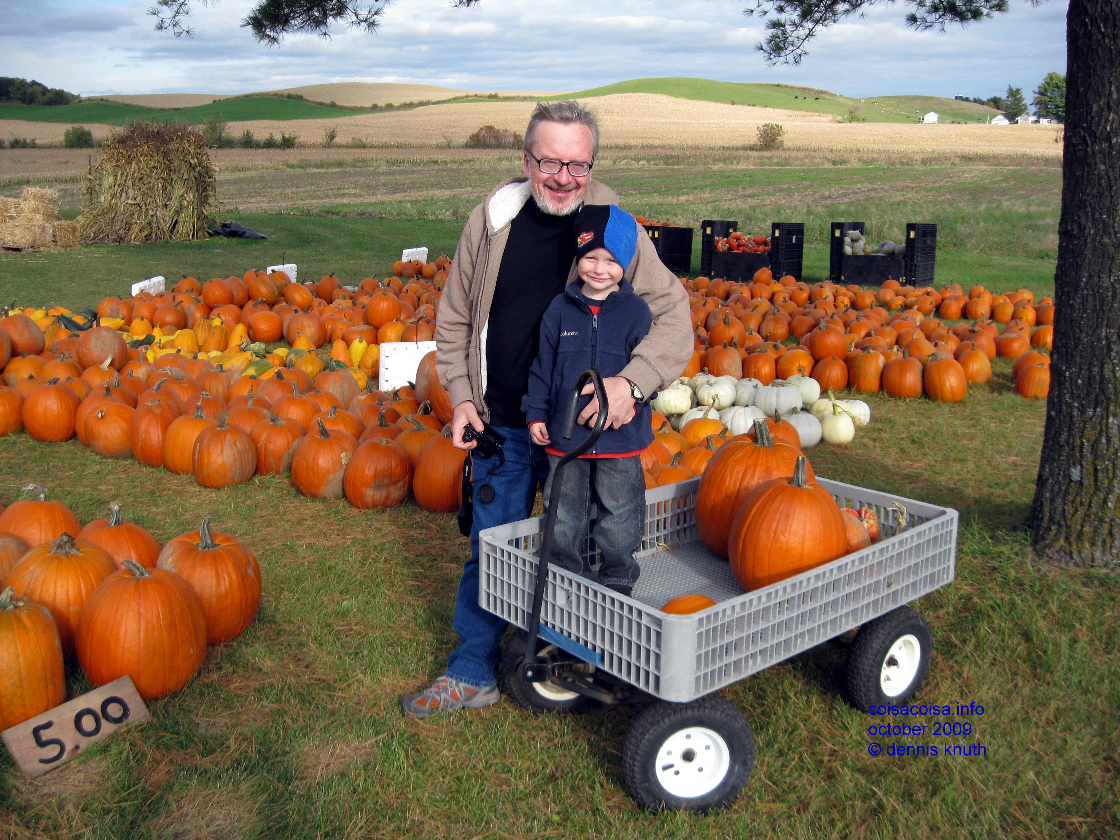 Dennis and Jared in the Pumpkin Patch