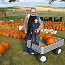 Dennis and Jared in the Pumpkin Patch