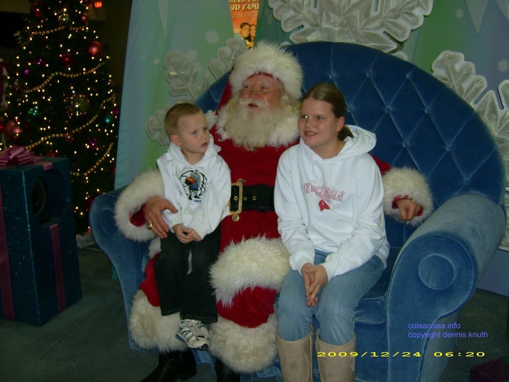 Santa and Jared and Kelsey