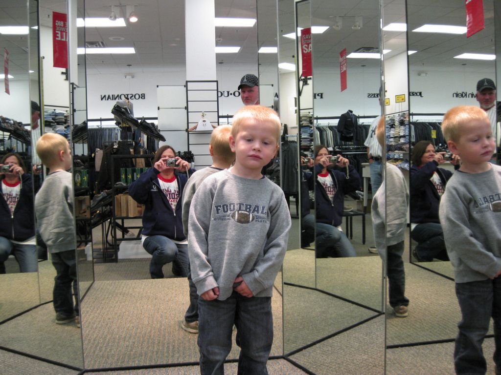 Mirrors fascinate Jared
