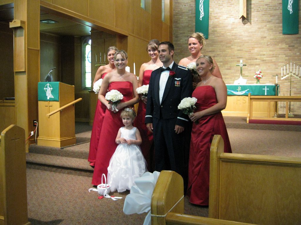 Groom and the Bridesmaids