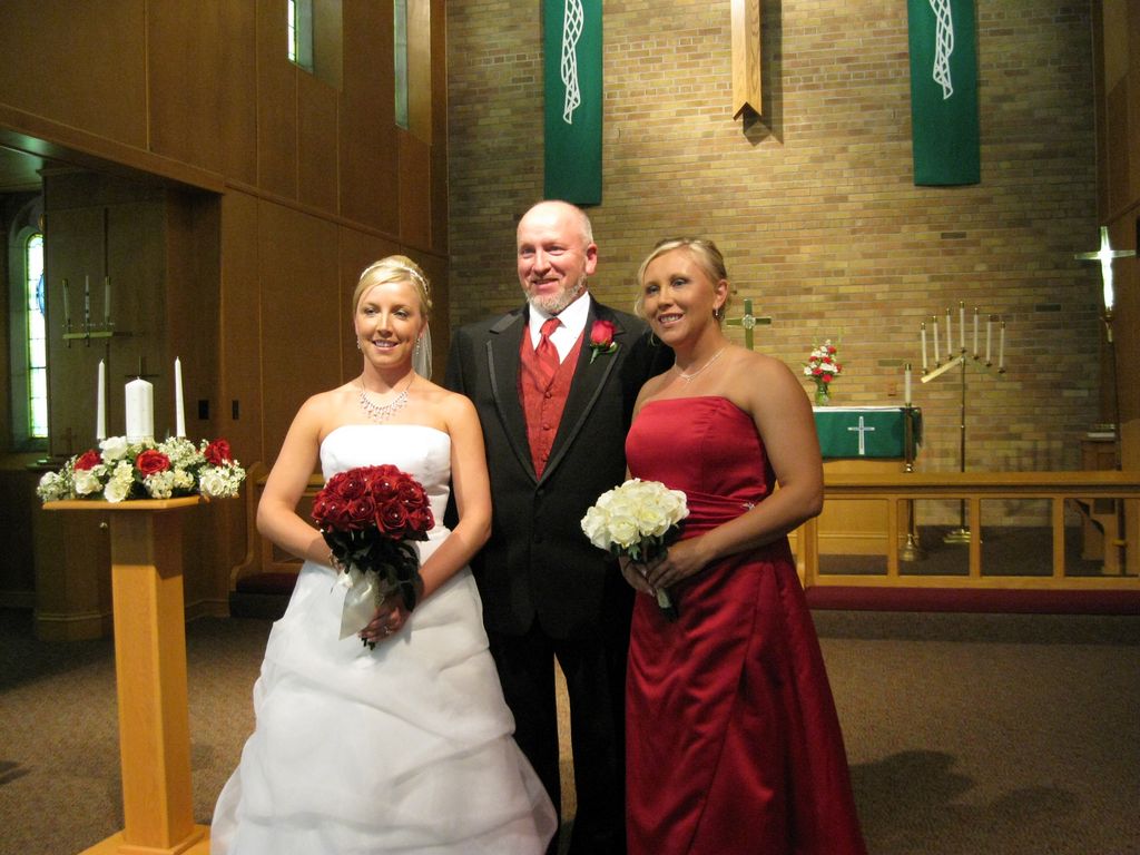 Father with Bride and Maid of Honor