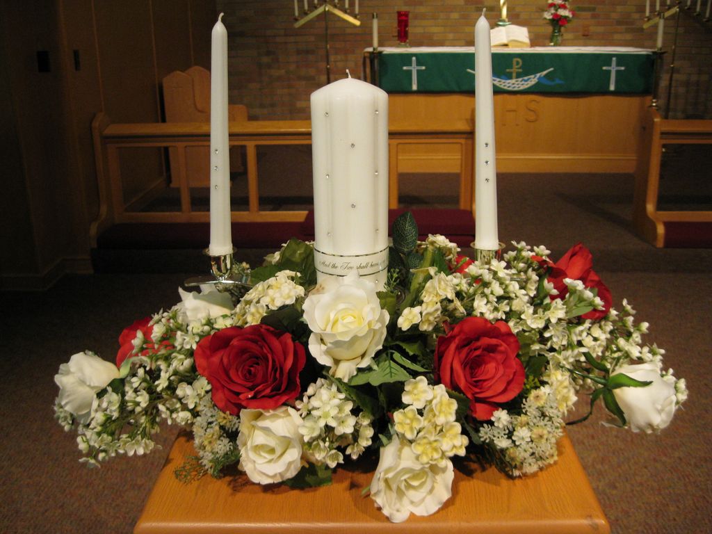 The Floral Bouquet at the Altar at Zion Lutheran Church in Mondovi Wisconsin