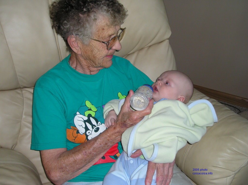 Great Grandma Emogene Feeds Jared
