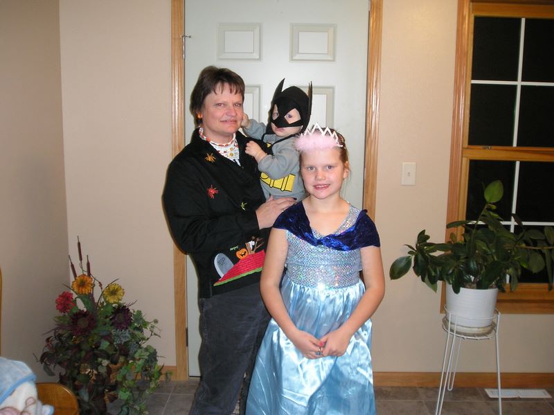 Princess Kelsey Batman Jared and Sherri for Halloween