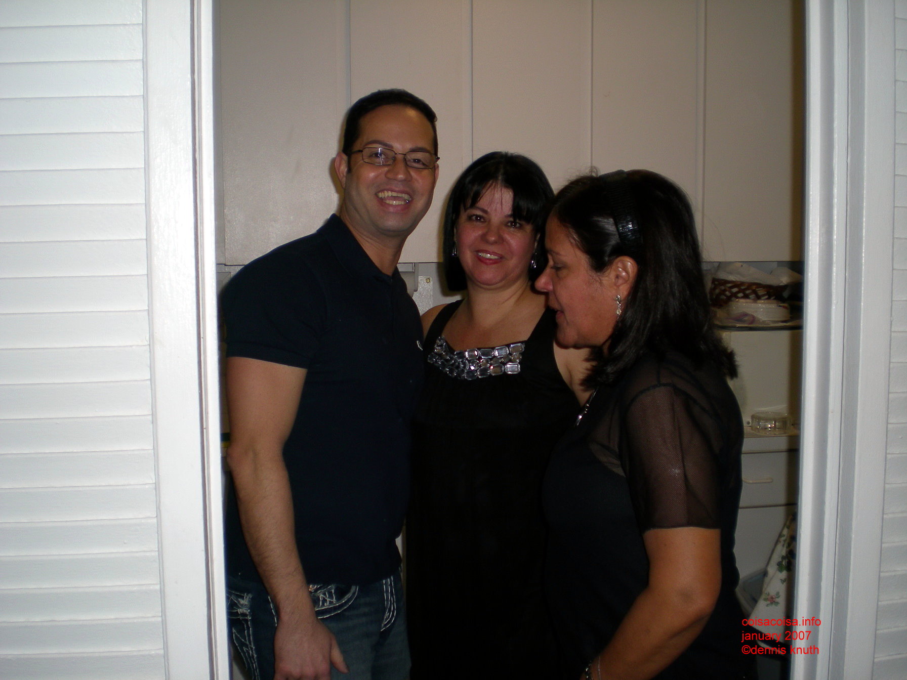 Carlos, Helenice and Heloisa at the party