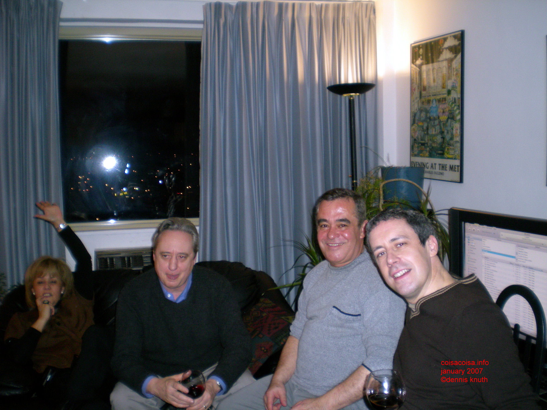 Yeda Brian, Helton and Paulo at the party