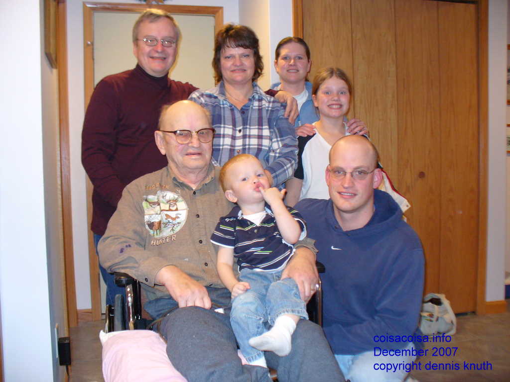 Dennis Sherri Dad and family at Christmas