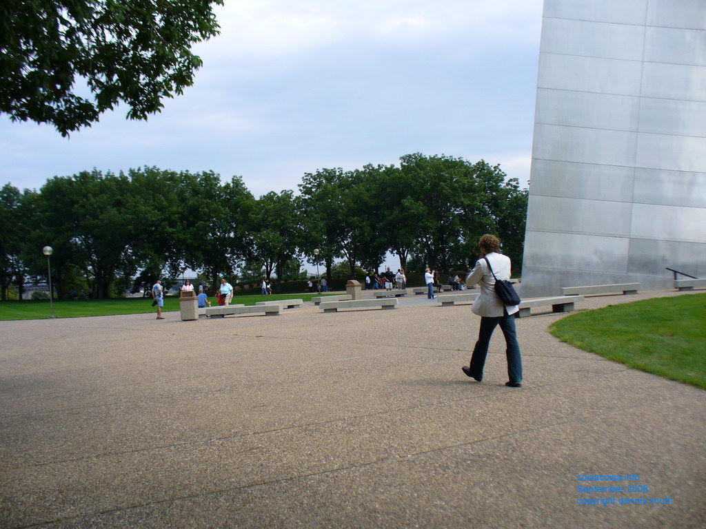 Plaza at the base of Gateway Arch