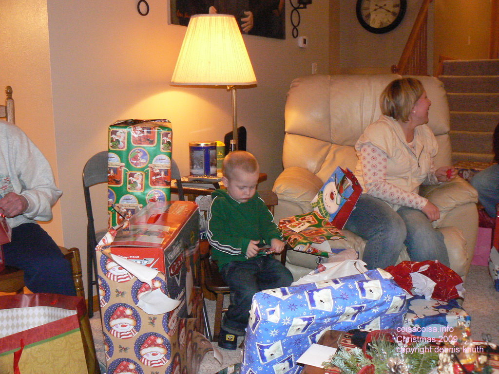 Opening Santa's gift Jared