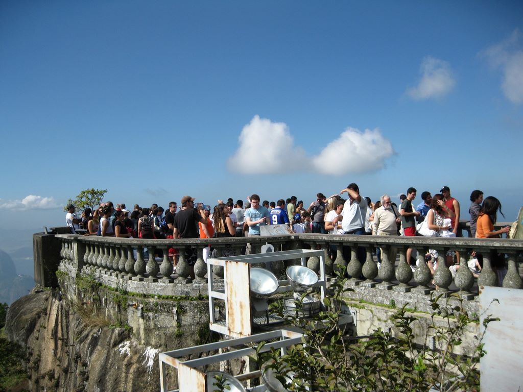 The crowd on Corcovado