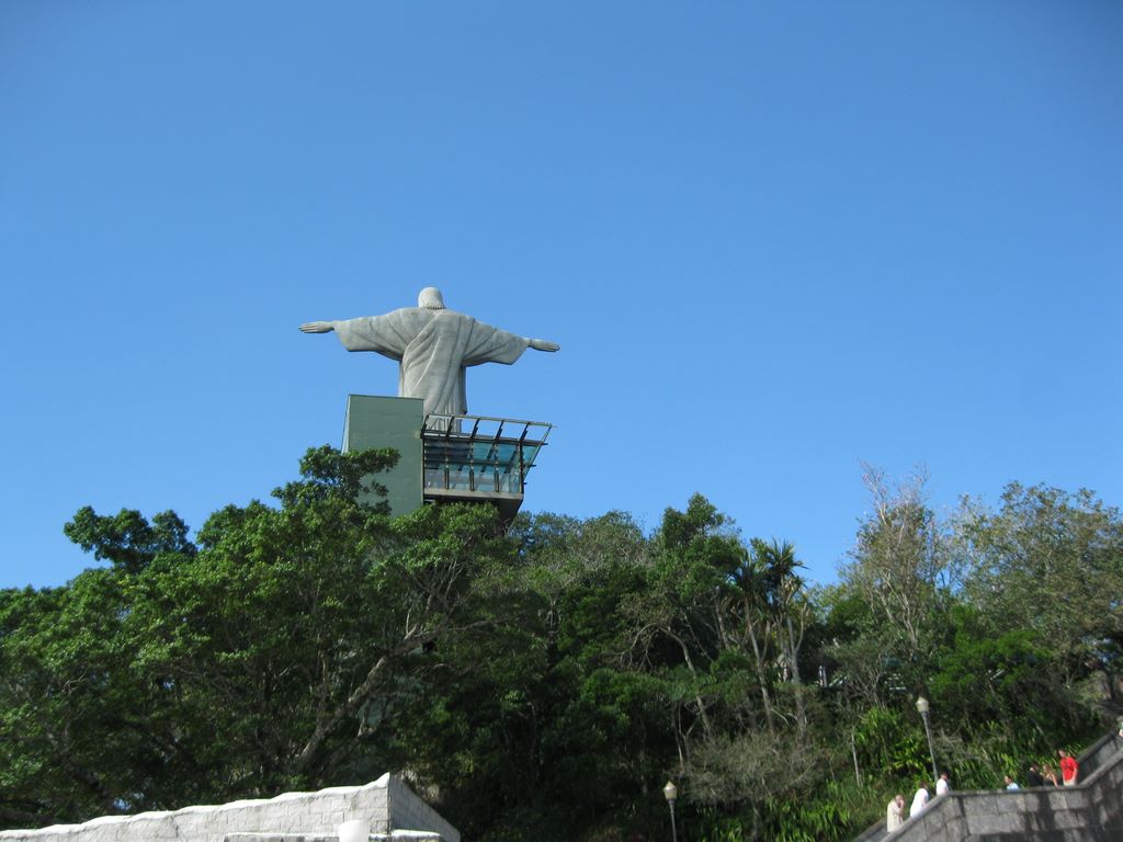 Christ the redeemer from the back