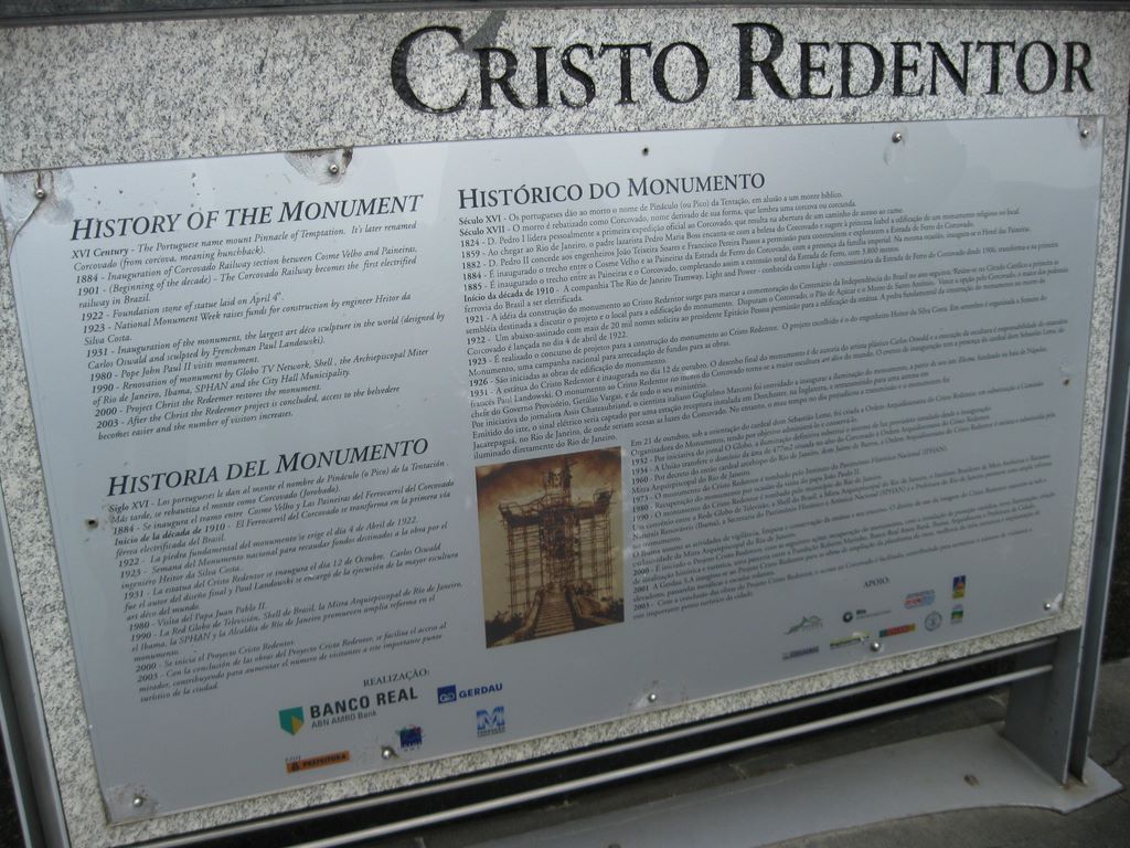 Plaque about the monument