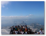 A crowd and a view on Corcovado