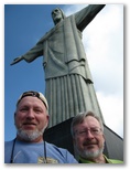 Christo the Redeemer opens his arm to Dennis and Gary