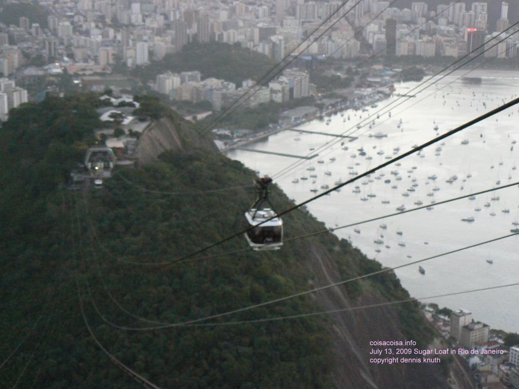 Cable car going up to Sugar Loaf