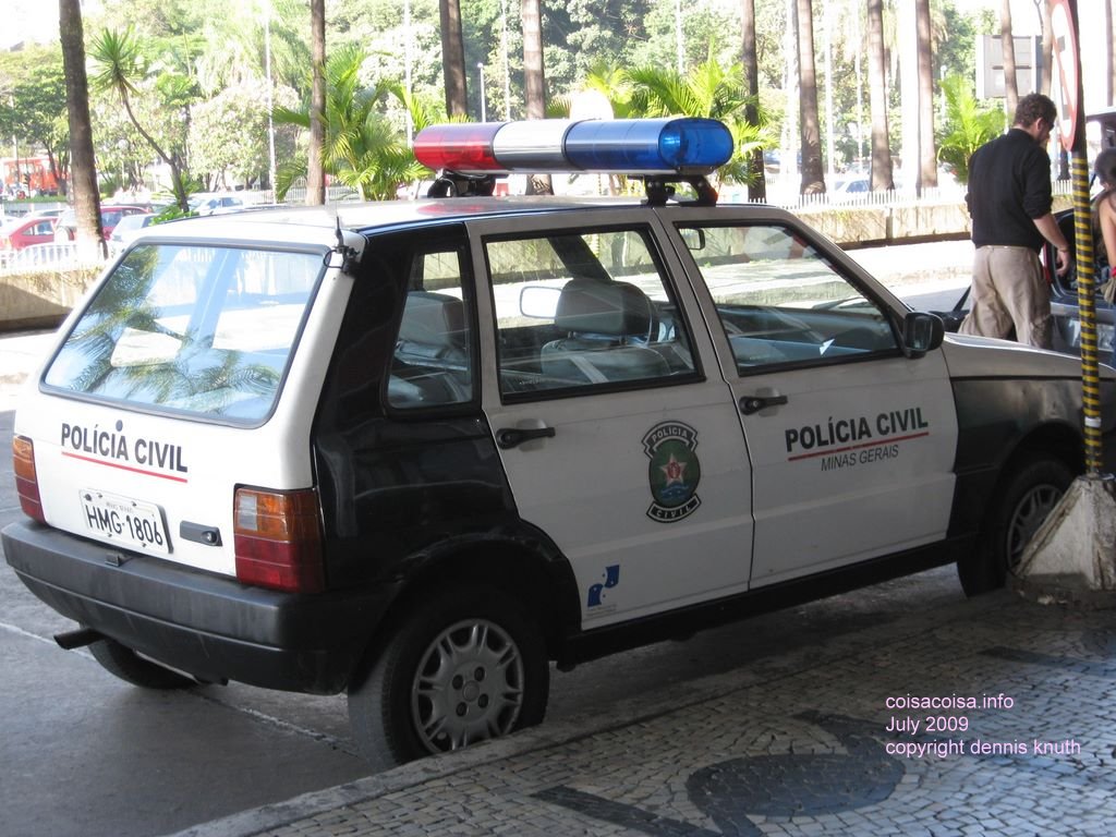 Police car in Belo Horizonte at the Bus Station