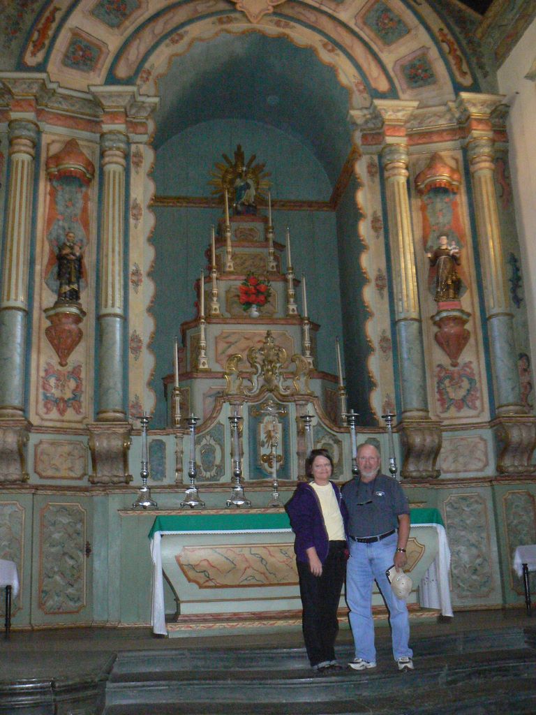Gary and Sherri at the Oliviera Church altar