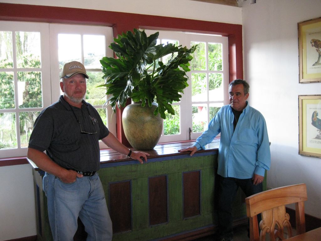Gary Saxe and Helton on a Brazilian Coffee Farm