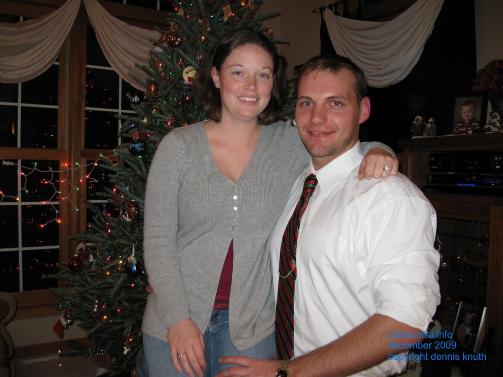 Julia and Justin under the Christmas Tree