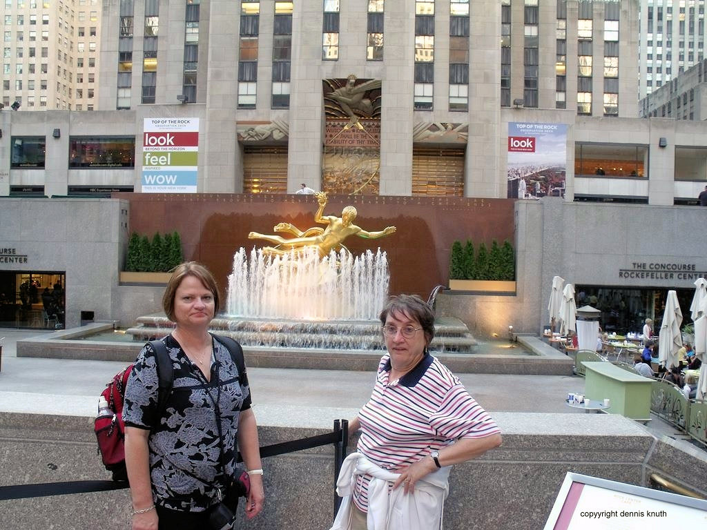 Sally and Sherri at Rockefeller Centeer Plaza