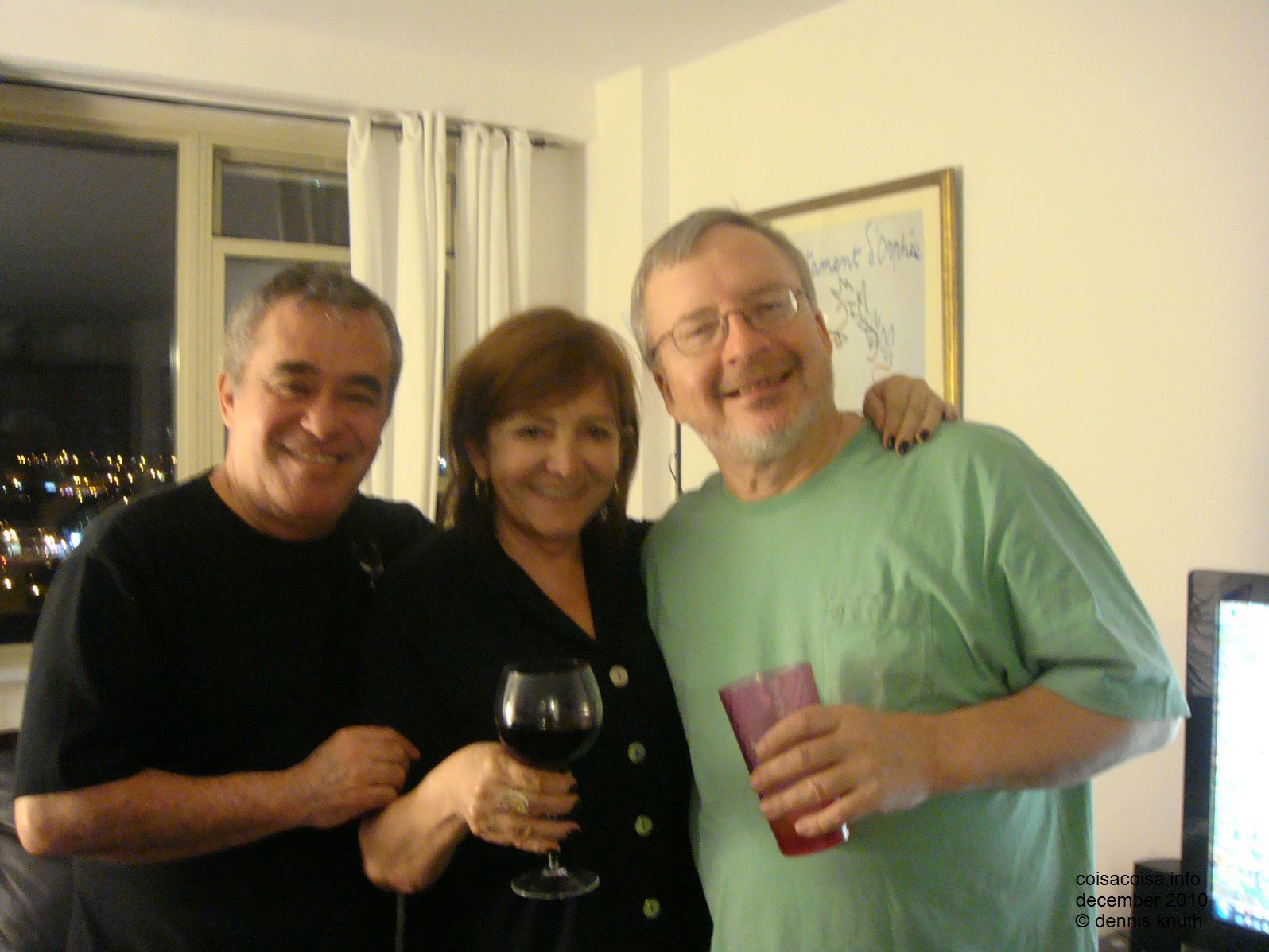 Dennis Knuth, Lisette and Helton on a birthday