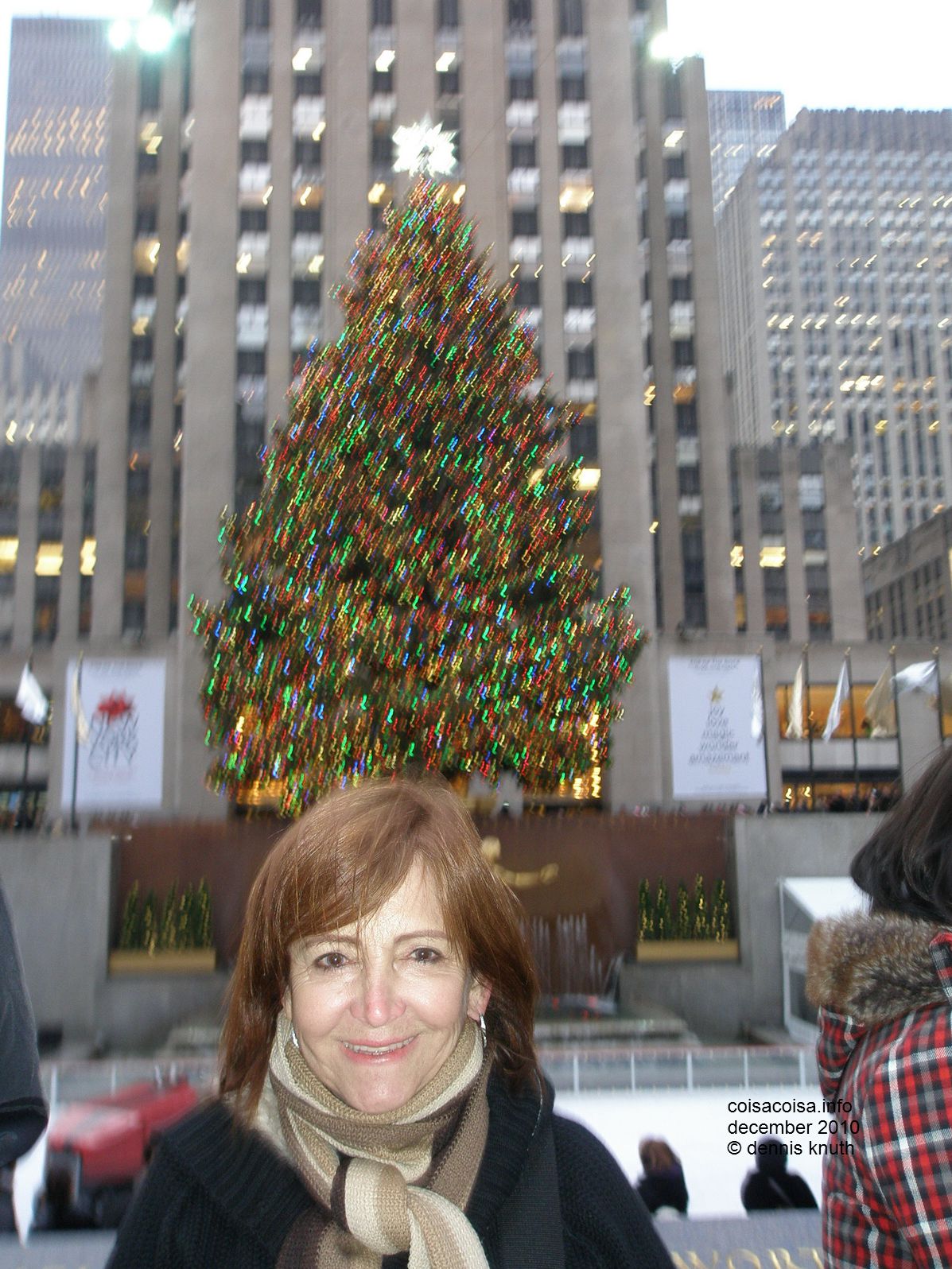 Lisette at the Rockefeller Christmas tree