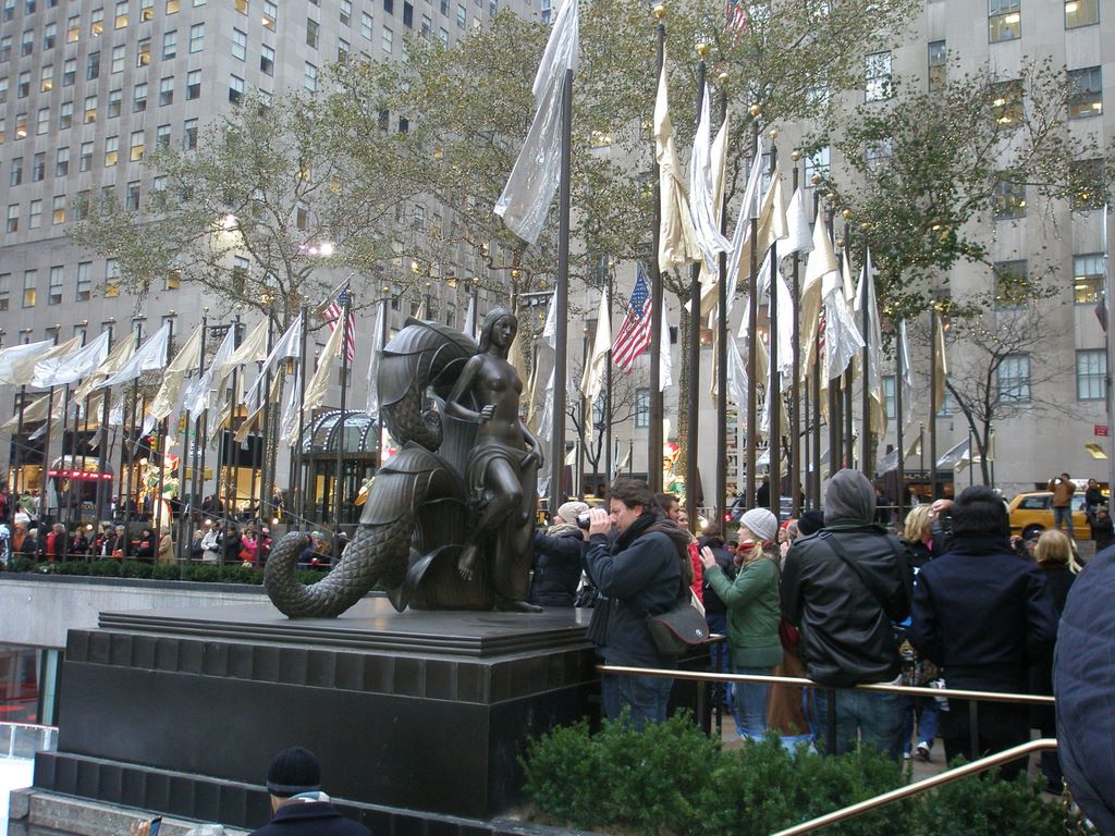 Statues at Rockefeller Center Christmas
