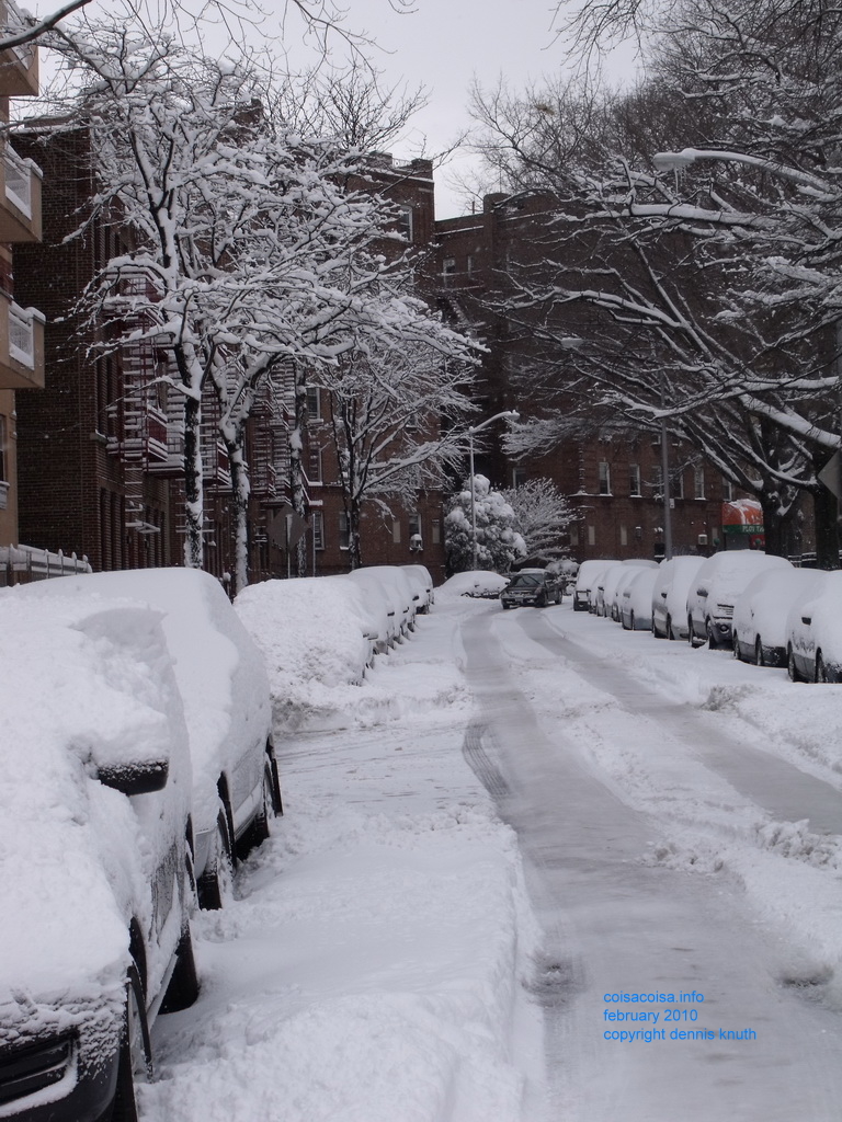 Snowy 82nd Street in Elmhurst New York 2010