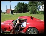 Jared and Grandpa's Red Corvette
