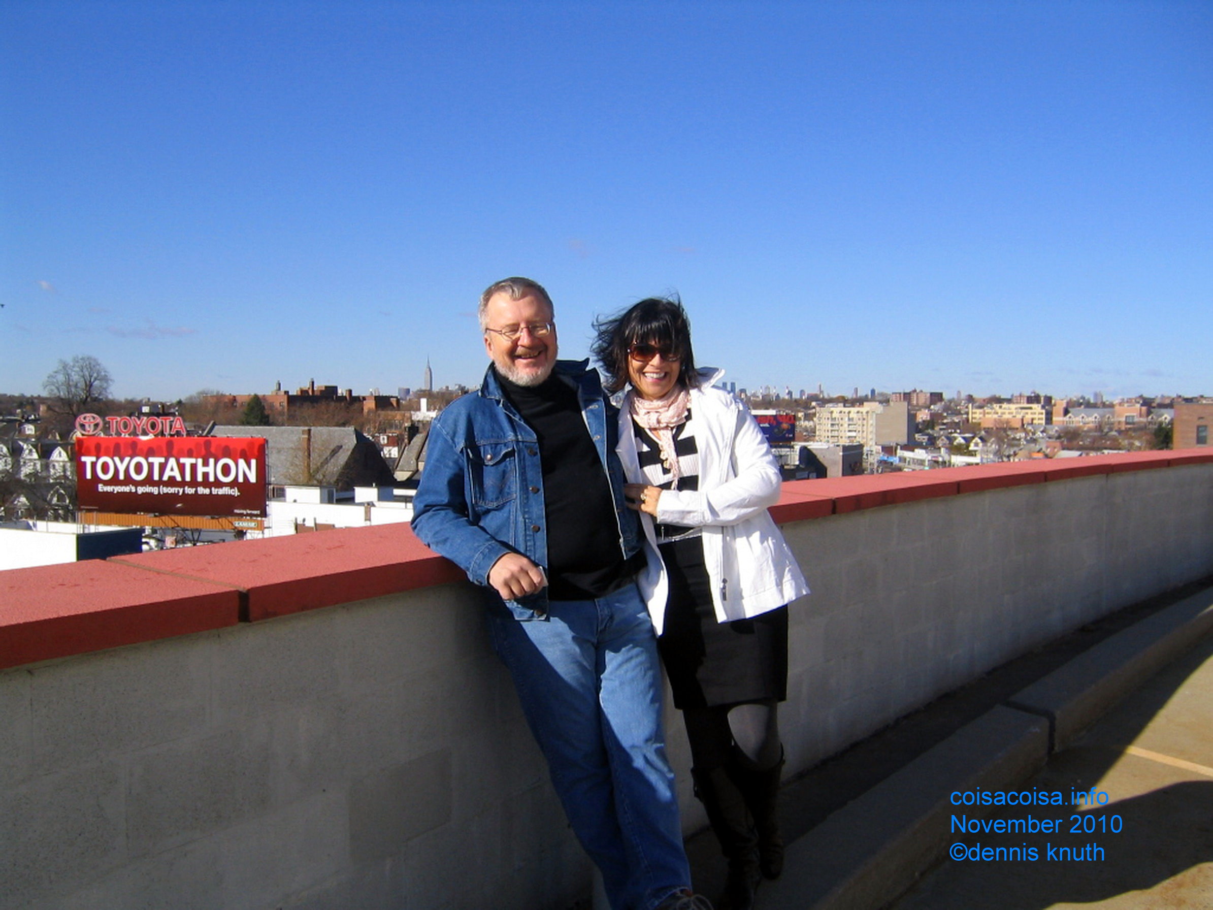 Dennis Knuth and Ines on the rooftop at Macy's
