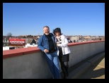 Dennis Knuth and Ines on the rooftop