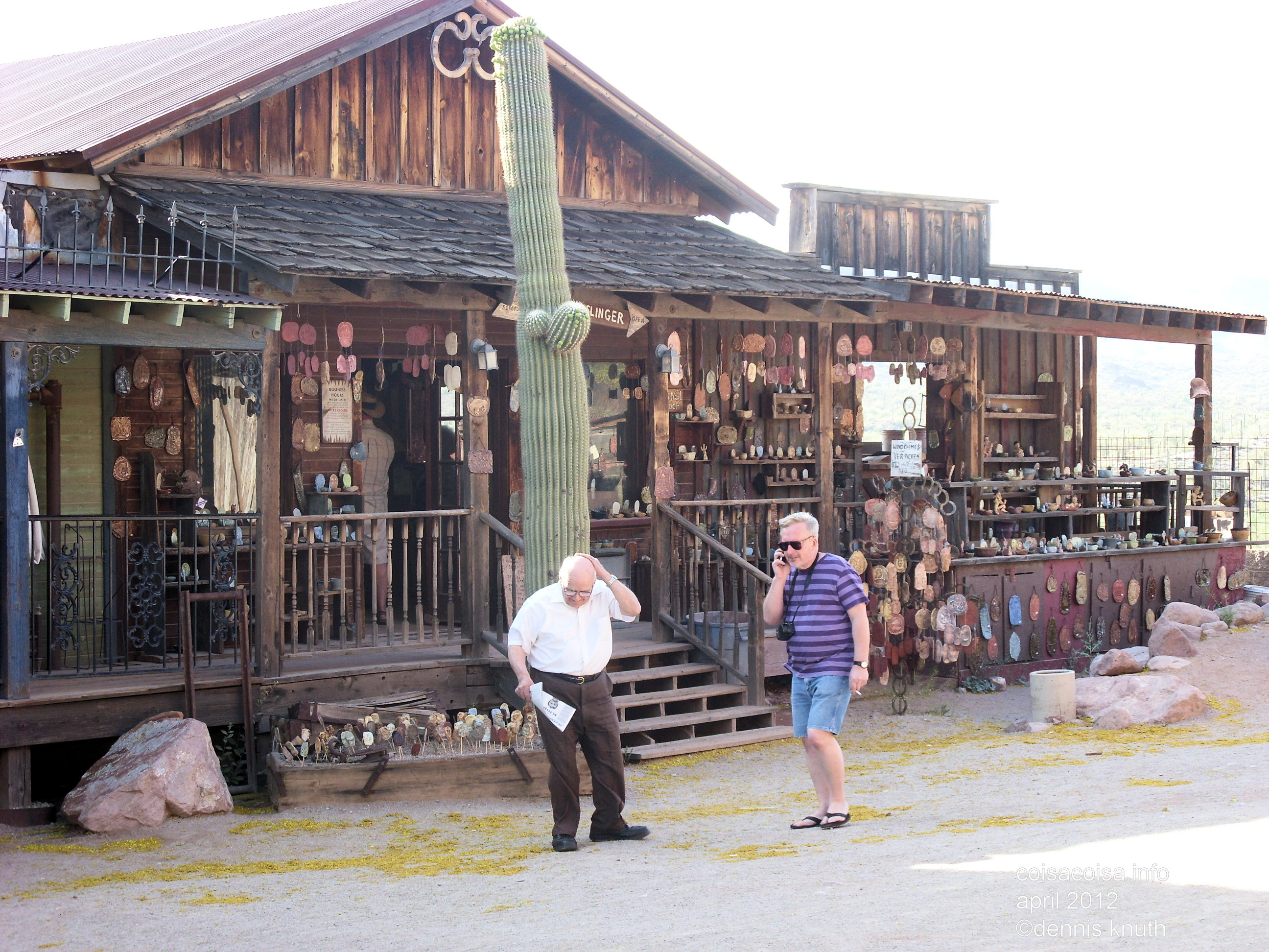 Dennis and Orestus at the Gold Field Gift Shop