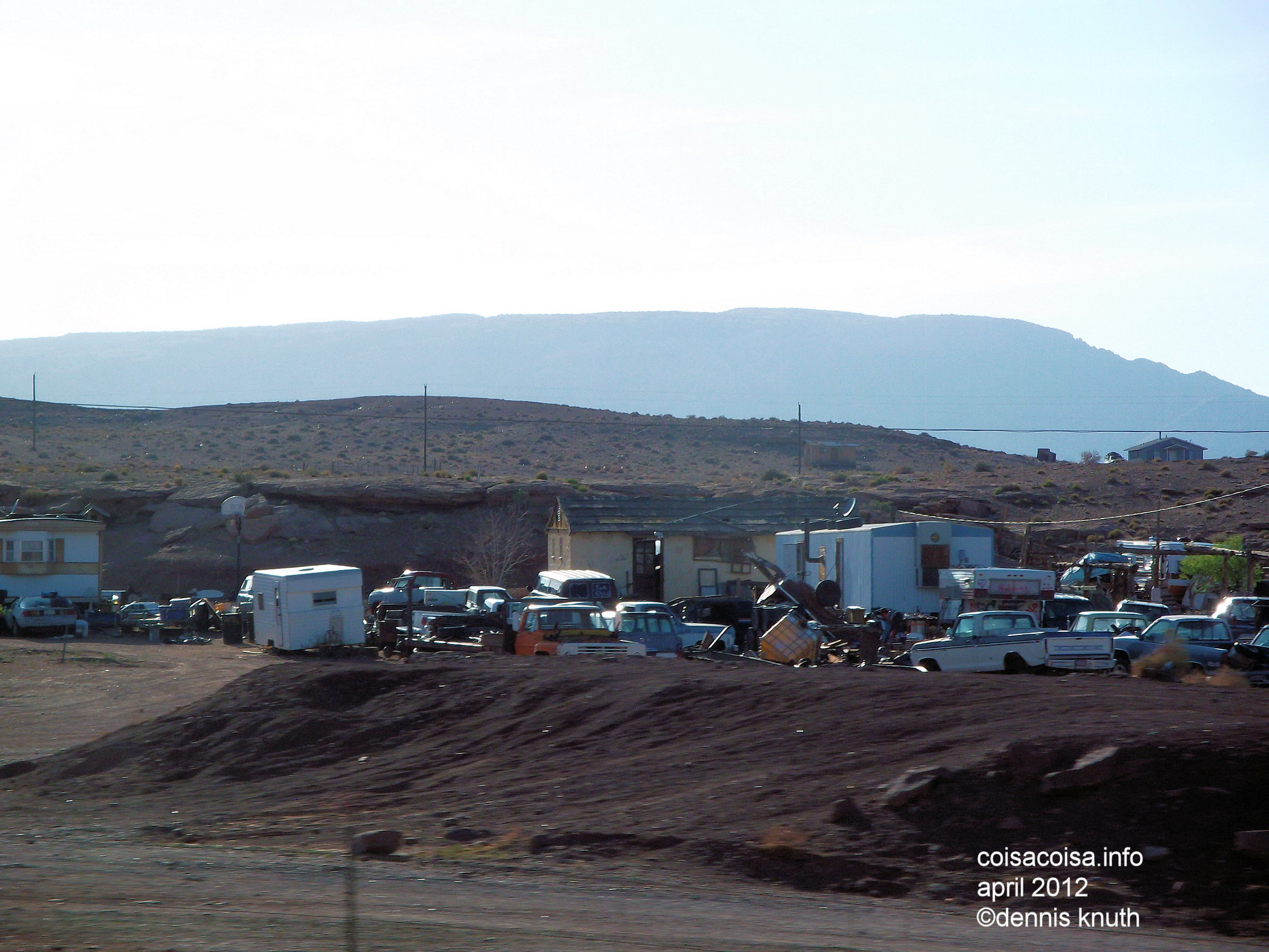 Junkyard near the Navajo Indian Reservation on Highway 64