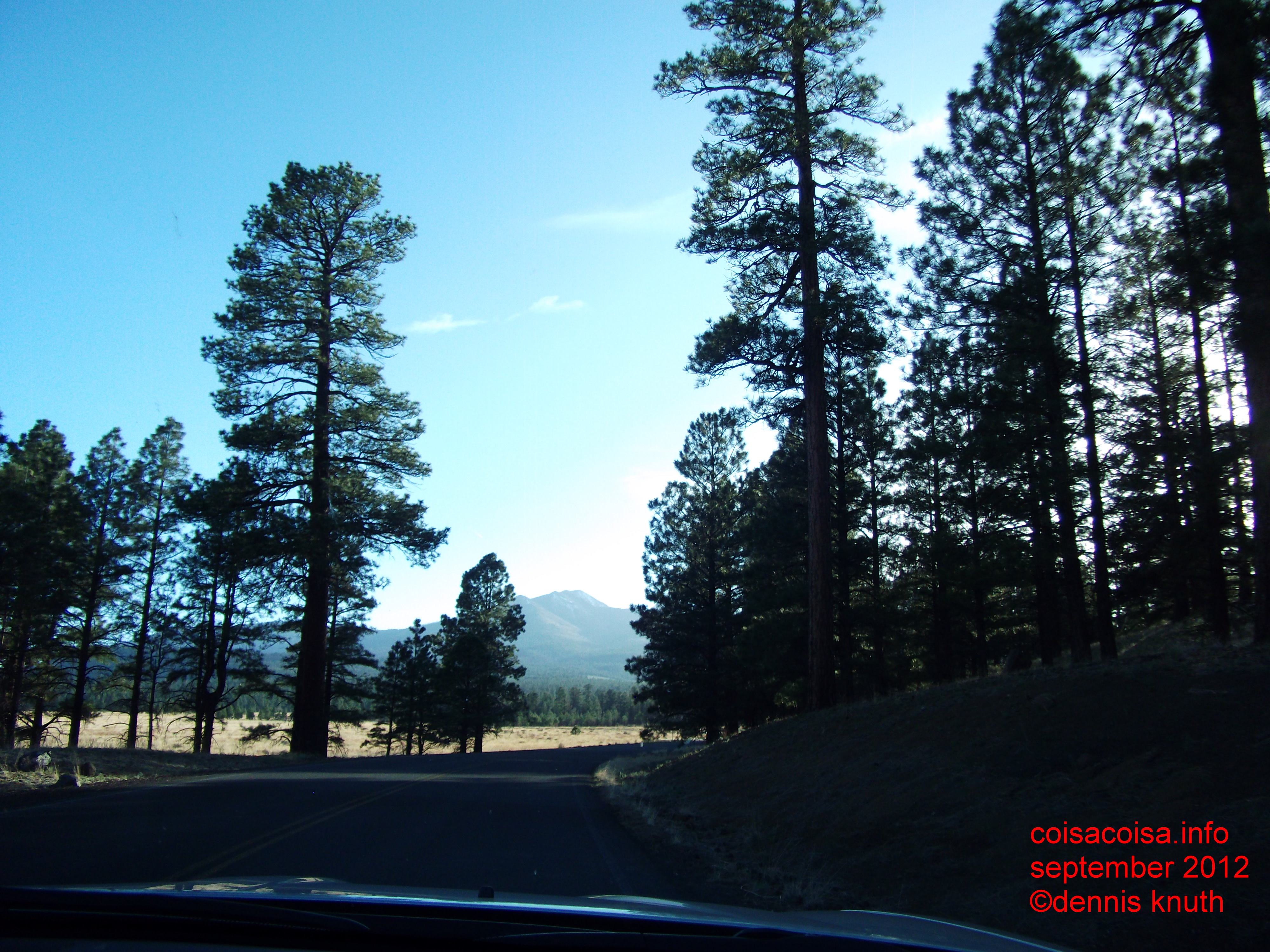 Flagstaff plateau after coming up from Oak Creek Canyon