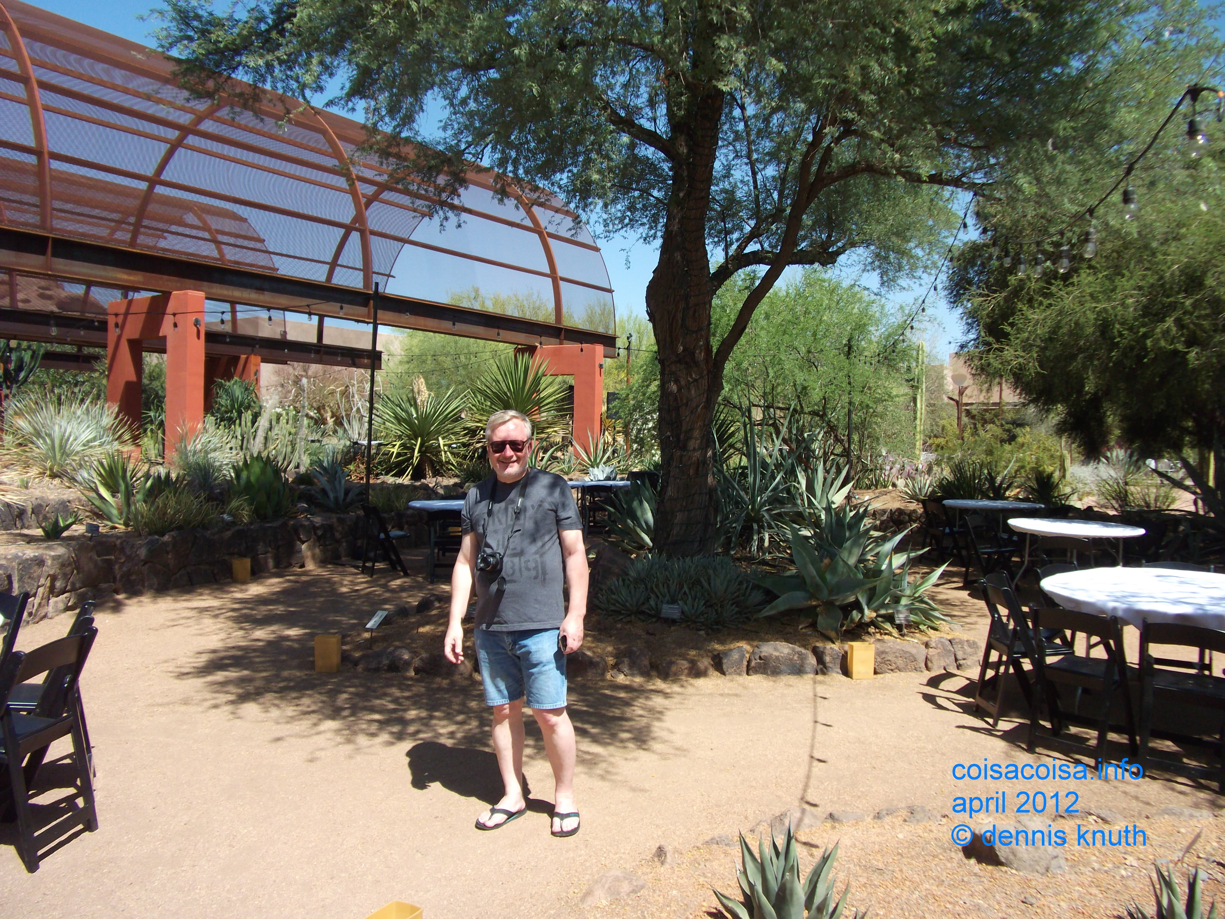 Dennis Knuth outside a pavilion at the Phoenix Gardens