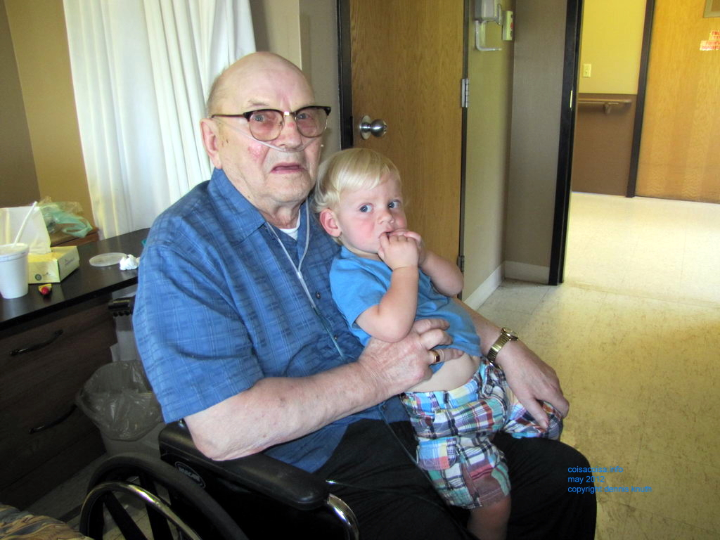 John Knuth with his great grandson