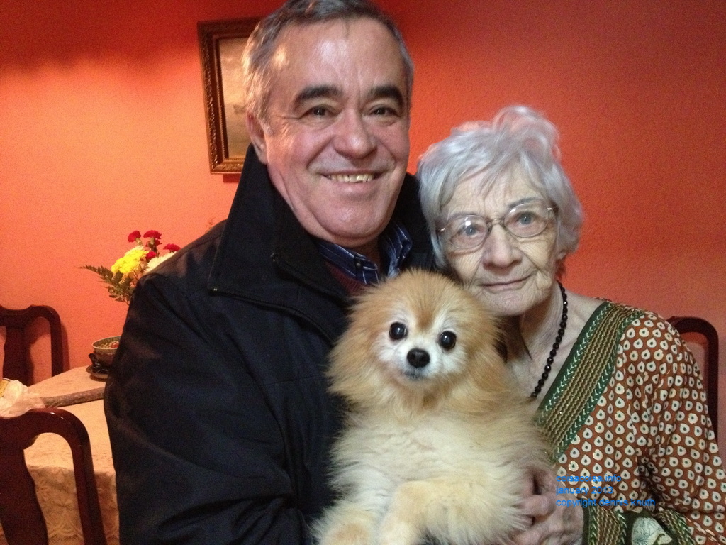Helton Olga and Toby on Olga's  92nd Birthday