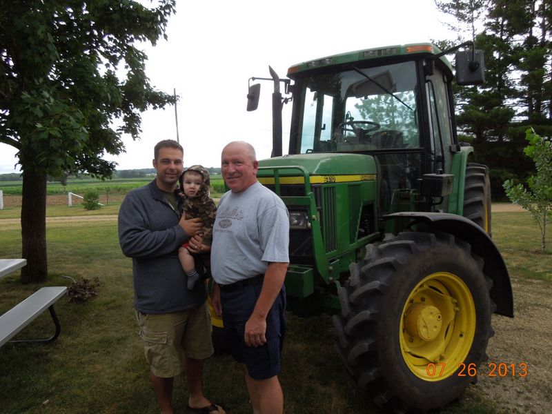 Ed Carson and Gary with the tractor