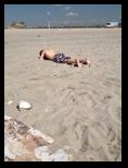 Jared demonstrated disappointment on the beach