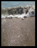 Crashing waves on the beach