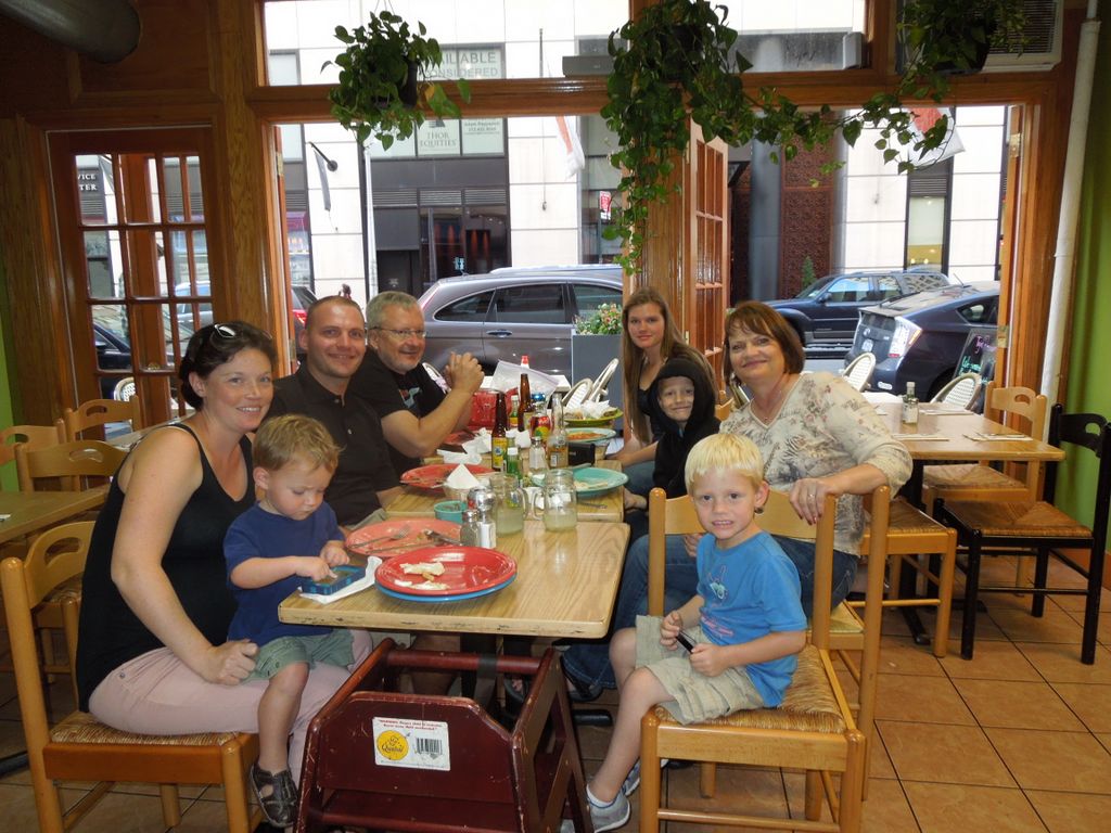 Moore family at the Mexican Restaurant in Lower Manhattan