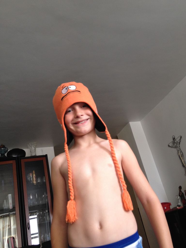 Jared in his M&M goofy hat