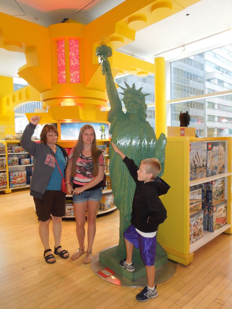 The Lego Statue of Liberty at FAO Schwarz