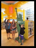 A Lego Statue of Liberty at FAO Schwarz