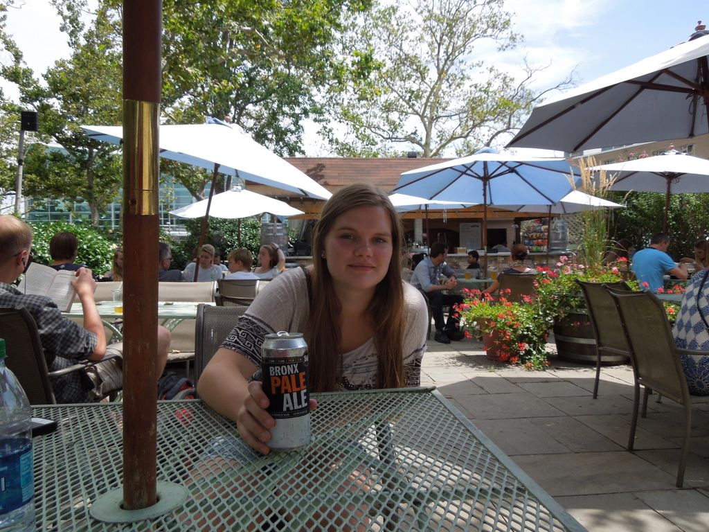 Kelsey enjoys the Battery Gardens Restaurant